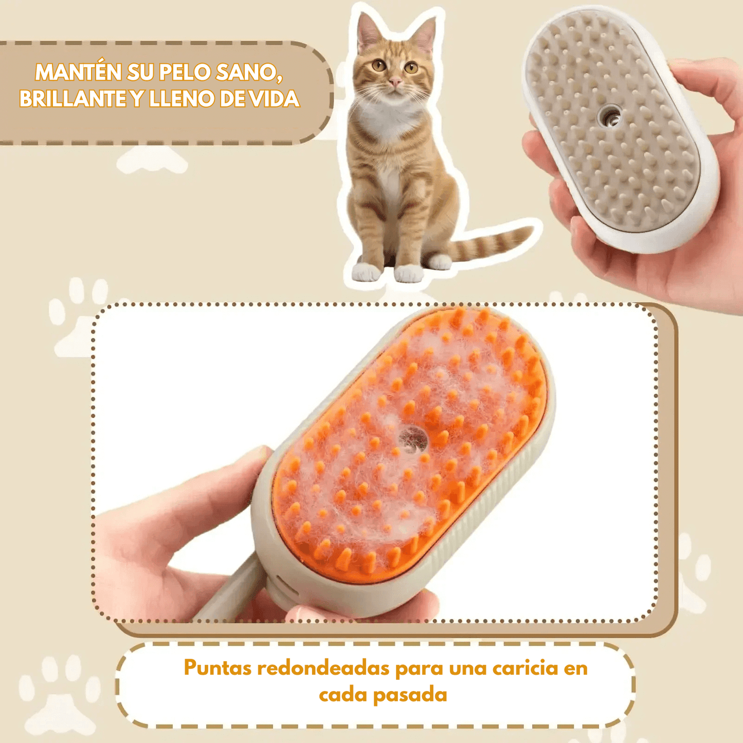 Peine con Spray para Mascotas